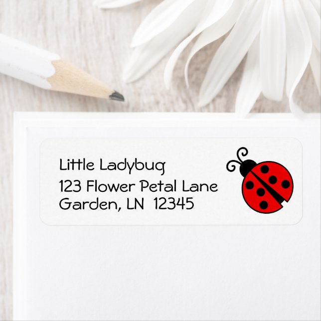 Niedliche Ladybug für Mädchen - Custom Rücksendead (Insitu)