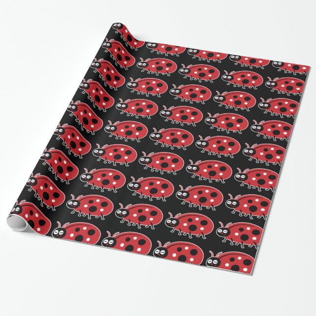 Niedliche Ladybug Geschenkpapier (Ungerollt)