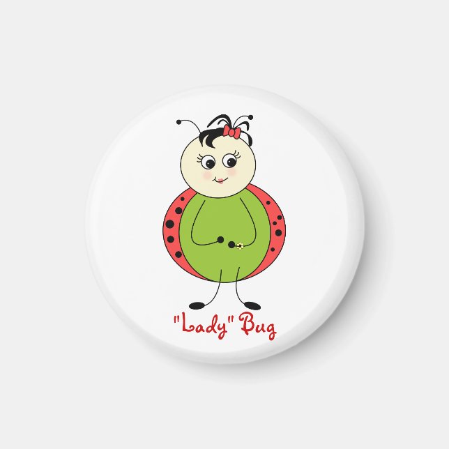Niedliche Ladybug Girly Mode Magnet (Vorne)