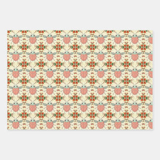 Niedliche Ladybug Hearts Lovebug Handgezeichnete I Geschenkpapier Set