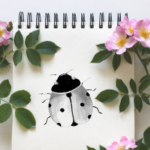 Niedliche Ladybug Holzkunst Briefmarke