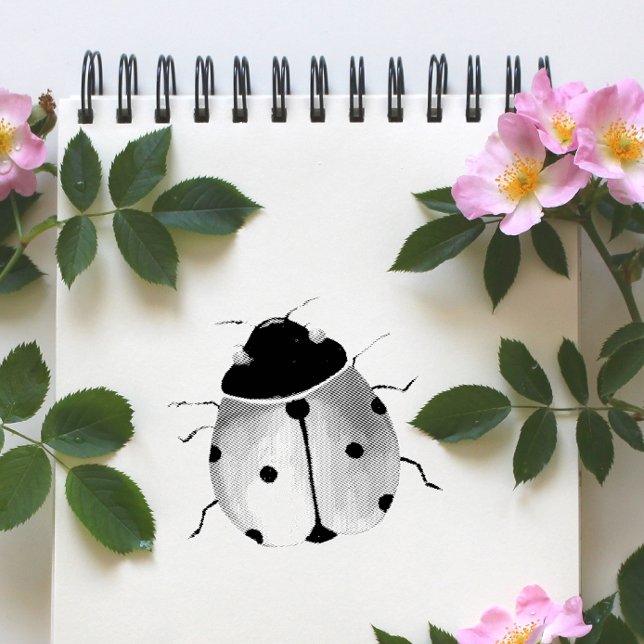 Niedliche Ladybug Holzkunst Briefmarke Gummistempel (Von Creator hochgeladen)