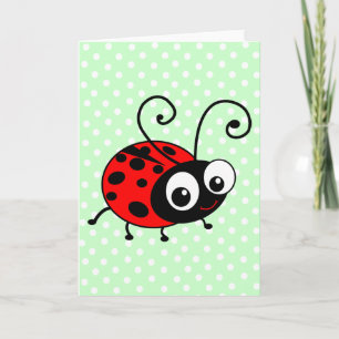 Niedliche Ladybug Karte