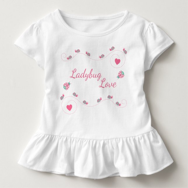 Niedliche Ladybug-Liebe Baby Strampler (Vorderseite)