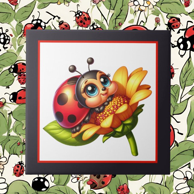 Niedliche Ladybug Liebhaber von Insekten Fliese (Von Creator hochgeladen)