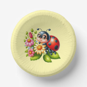 Niedliche Ladybug Liebhaber von Insekten Pappteller