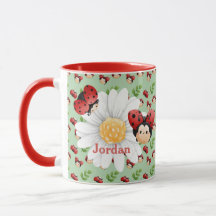 Niedliche LadyBug Muster Custom Kids Tasse