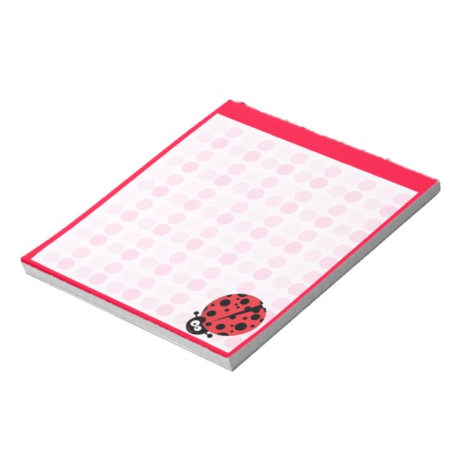 Niedliche Ladybug Notizblock (Rotiert)