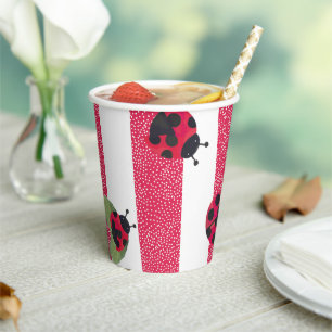Niedliche Ladybug Paper Cups Pappbecher