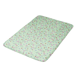Niedliche Ladybug Polka dot Daisy Blume Rustikales Badematte