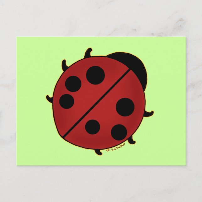 Niedliche Ladybug Postkarte (Vorderseite)