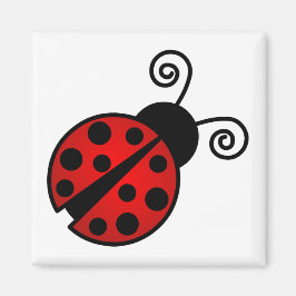 Niedliche Ladybug - Rot und Schwarz Magnet