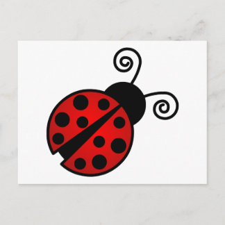 Niedliche Ladybug - Rot und Schwarz Postkarte