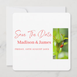 Niedliche ladybug Script Save the Date Einladung