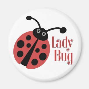 Niedliche Ladybug-Tierwerbung Magnet
