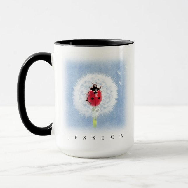 Niedliche Ladybug über die Kronleuchte Tasse (Links)