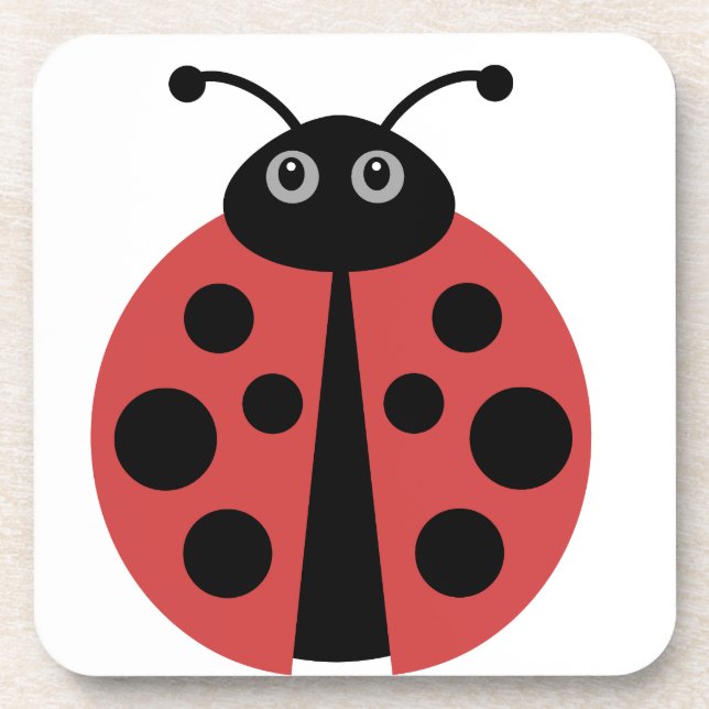 Niedliche Ladybug Untersetzer (Vorderseite)
