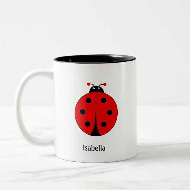 Niedliche Ladybug Zweifarbige Tasse (Links)