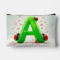 Niedliche Ladybugs auf dem Alphabet-Brief A