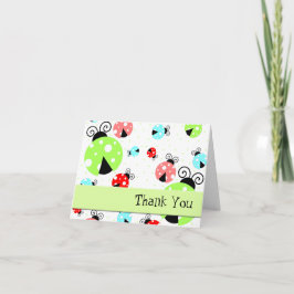 Niedliche Ladybugs Dankeschön Karte