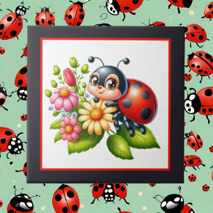 Niedliche Ladybugs Fliese