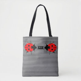 Niedliche Ladybugs in allen Print-Tasche
