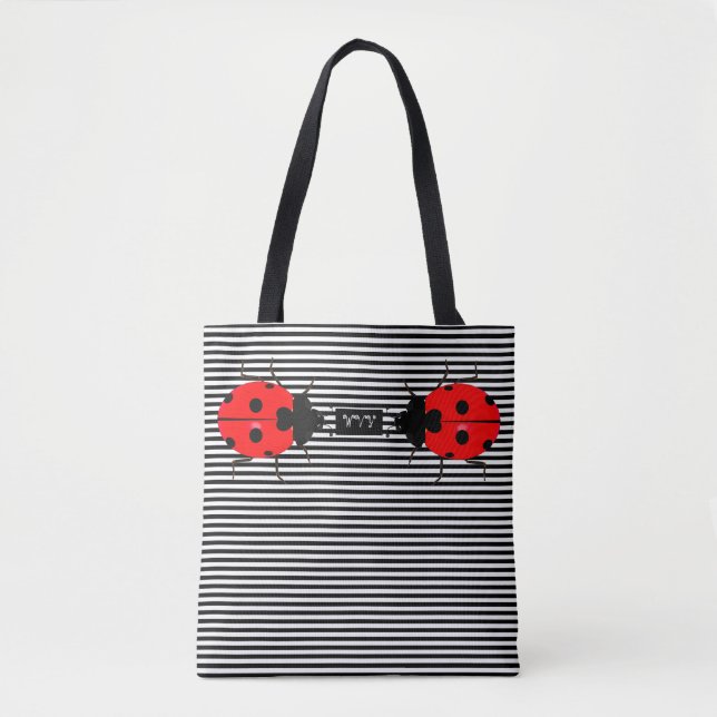 Niedliche Ladybugs in allen Print-Tasche (Vorderseite)