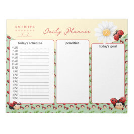 Niedliche LadyBugs Kids Daily Planner Notepad Notizblock
