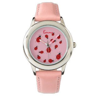 niedliche Ladybugs, personalisiert Armbanduhr