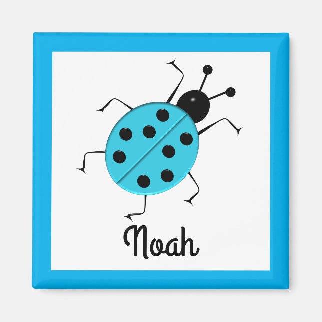 niedliche Ladybugs, personalisiertes Kissen Magnet (Vorne)