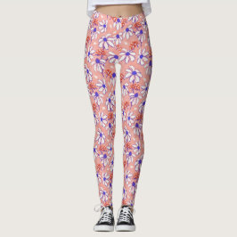 Niedliche Ladybugs und Daisis rosa und blau Leggings