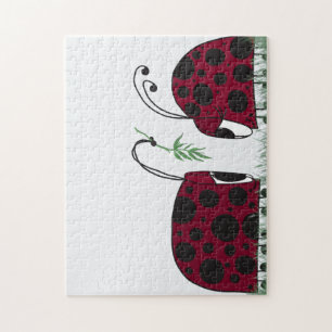 Niedliche Ladybugs und Mistletoe Puzzle