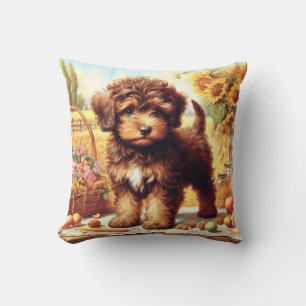 Niedliche Lagotto Romagnolo Malerei Kissen