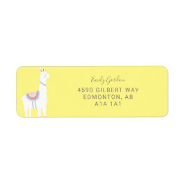 Niedliche Lama-Babydusche gelb, geschlechtsneutral