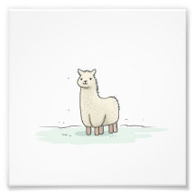 Niedliche Lama-Illustration - Adorable und ruhige