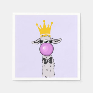 Niedliche Lama-Illustration Serviette