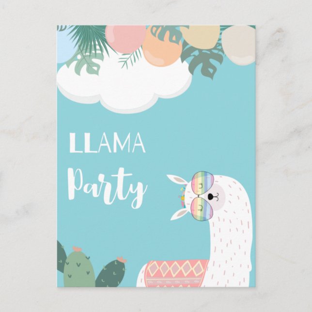 Niedliche Lama-Postkarte Postkarte (Vorderseite)