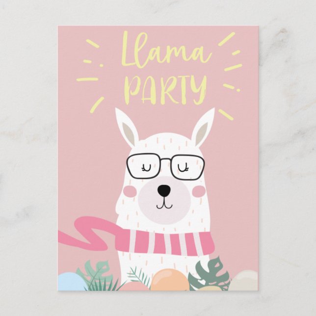 Niedliche Lama-Postkarte Postkarte (Vorderseite)
