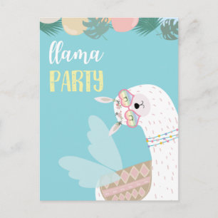 Niedliche Lama-Postkarte Postkarte