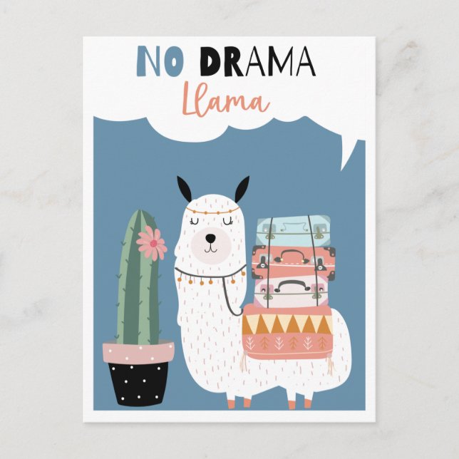 Niedliche Lama-Postkarte Postkarte (Vorderseite)