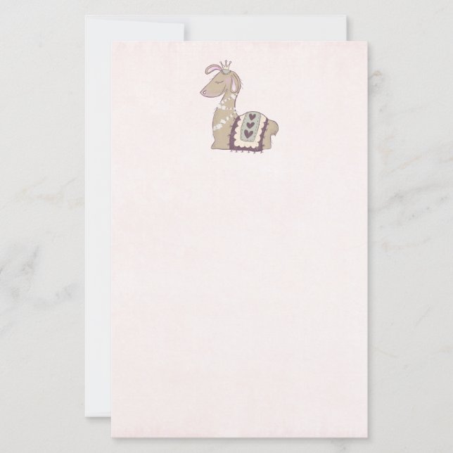 Niedliche Lama-Prinzessin mit einer Krone (Vorderseite)