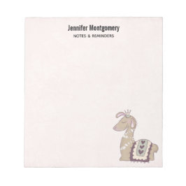 Niedliche Lama-Prinzessin mit einer Krone Notizblock