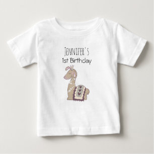 Niedliche Lama-Prinzessin trägt eine Krone zum Geb Baby T-shirt