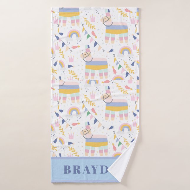 Niedliche Lama Rainbow Kids Handtuch Badehandtuch (Badehandtuch)