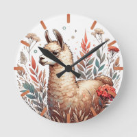 Niedliche Lama-Uhr
