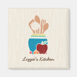 Niedliche Land-Art-Küchen-Geräte mit rotem Apple Magnet
