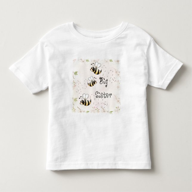 Niedliche Landbienen Big Sister Kleinkind T-shirt (Vorderseite)