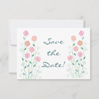 Niedliche Ländereien Pinks Hochzeitsstichtag speic Save The Date