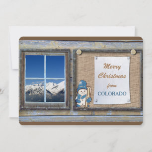 Niedliche Landschaftliche Colorado-Kabine Feiertagskarte