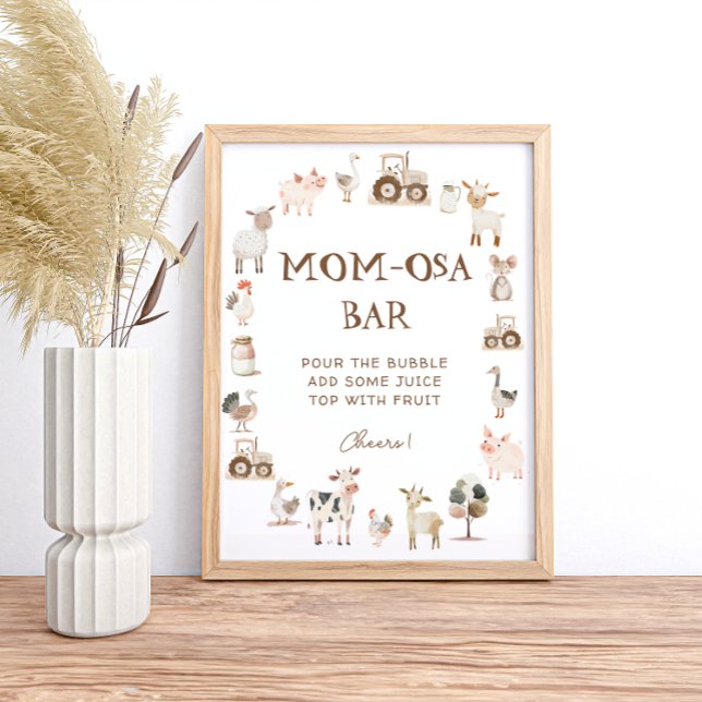 Niedliche Landtiere Barnyard Baby Shower Mama-osa  Poster (Von Creator hochgeladen)